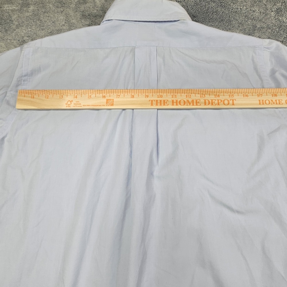 Vintage Brooks Brothers Makers Brooksweave Shirt Mens 15 Blue Short Sleeve USA - Picture 6 of 9